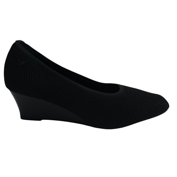 Vivaia Margot Wedge Pro Black Square Toe Wedge Heel Shoes Womens 41.5 US 10 - Picture 2 of 14